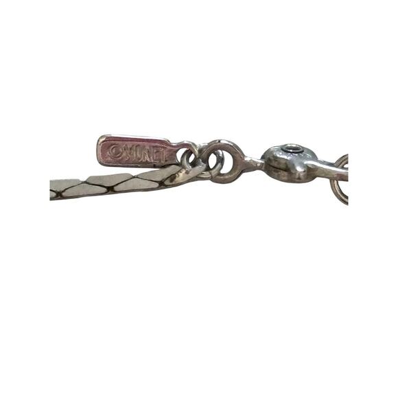 925 Sterling Silver Cubic Zirconia Heart Pendant DCI Necklace 13” Monet Chain - Picture 4 of 11